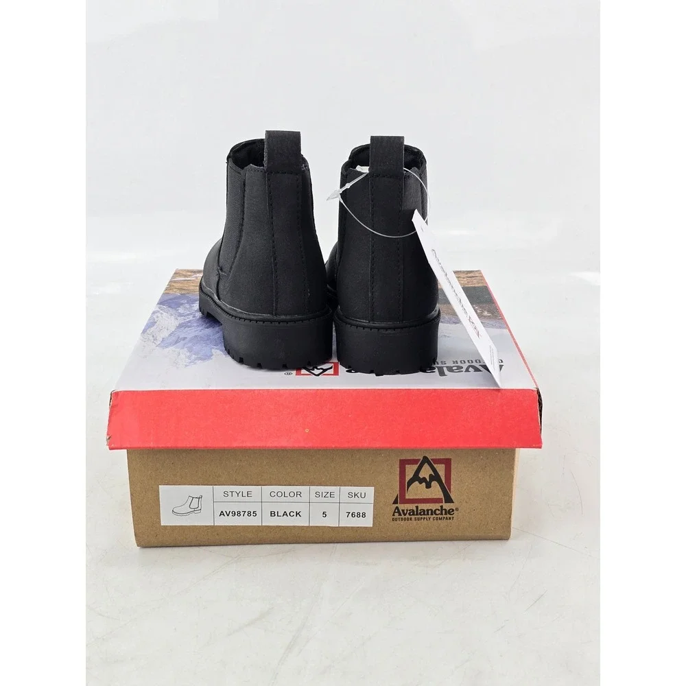 Avalanche Chelsea Boots Kids Size 5 Black Outdoor Pull On AV98785 - New